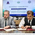 اسلامیہ یونیورسٹی بہاول پور اور سپیشلائزڈ ہیلتھ کیئر اینڈ میڈیکل ایجوکیشن ڈیپارٹمنٹ حکومت پنجاب کےمابین پنجاب نرسنگ اینڈ ہیلتھ ورک فورس ریفارم پروگرام کےلیے مفاہمتی یادداشت پر دستخط